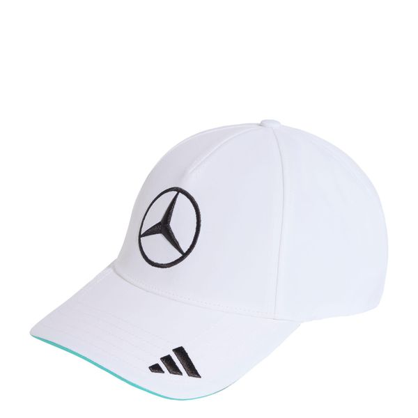 CZAPKA MERCEDES-AMG PETRONAS FORMULA 1 TEAM DRIVER. Białe czapki damskie Adidas, bez wzorów, z materiału, klasyczne. Za 222.99 zł.