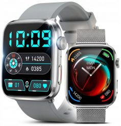 Smartwatch JG Smart T92 Srebrny. Szare zegarki smartwatch JG Smart, bez wzorów. Za 199.99 zł.