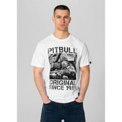 Koszulka bawełniana sportowy t-shirt dla dorosłych Drive. Białe koszulki sportowe męskie PITBULL, m, bez wzorów, z bawełny, bez ramiączek. Za 89.00 zł.