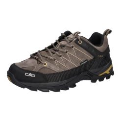 Buty trekkingowe CMP Rigel WP Low. Brązowe trekkingi męskie CMP, z materiału, bez zapięcia. Za 449.99 zł.