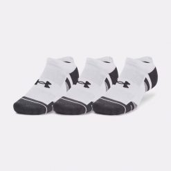 Skarpety Under Armour Performance Tech NS 3 pary. Białe skarpetki damskie Under Armour, bez wzorów. Za 79.99 zł.