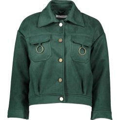 Kurtka w kolorze ciemnozielonym. Zielone kurtki damskie Winter Selection, bez wzorów, ze skóry, bez kaptura. W wyprzedaży za 220.95 zł.