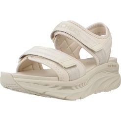 Sandały SKECHERS DLUX WALKER ADORE Beżowy. Brązowe sandały męskie Skechers, bez wzorów, z materiału, klasyczne, bez zapięcia. Za 233.99 zł.