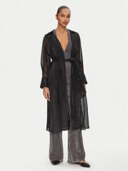 Lola Casademunt by Maite Trencz MS2502018 Czarny Regular Fit. Czarne płaszcze damskie Lola Casademunt by Maite, xl, bez wzorów, z syntetyku, bez kołnierzyka, bez kaptura. Za 389.99 zł.