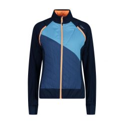 Kurtka trekkingowa damska CMP 30A2276. Niebieskie kurtki sportowe damskie CMP, m, bez wzorów, z softshellu, bez ramiączek, bez kaptura, trekkingowe. Za 259.99 zł.