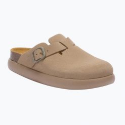 Klapki damskie Scholl Fae Chunky. Brązowe klapki damskie Scholl, bez wzorów, z materiału, eleganckie, bez obcasa, bez zapięcia. Za 509.99 zł.