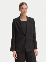 Marella Marynarka Vincita 2615041012 Czarny Regular Fit. Czarne marynarki i żakiety damskie Marella, bez wzorów, ze lnu, bez kołnierzyka, bez ramiączek. Za 909.99 zł.