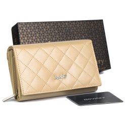 Portfel damski skórzany R-RD-21-GCL-Q-3967 BEIGE. Brązowe portfele damskie ROVICKY. Za 84.99 zł.