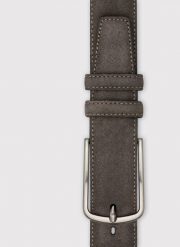 PAKO LORENTE - Zamszowy pasek męski w kolorze brązowym. Brązowe paski męskie Pako Lorente, z zamszu. Za 149.99 zł.