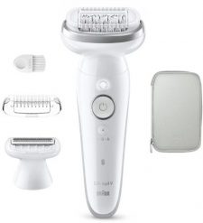 Depilator Braun Braun Silk-épil 9 Silk·épil 9 9-030, White, 40 tweezers, MicroGrip, 100 - 240 V, 50/60 Hz, Built-in battery. Depilatory BRAUN. Za 581.42 zł.