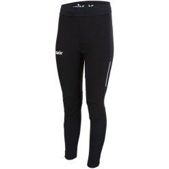 Damskie legginsy wiatroszczelne Swix Focus. Czarne legginsy damskie Swix, bez wzorów. Za 614.00 zł.