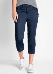 Jeansy straight, mid waist, z wygodnym pasem, z mieszanki bawełny. Niebieskie jeansy damskie bonprix, bez wzorów, z bawełny. Za 104.99 zł.