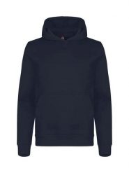 Clique Miami Hoody Junior – Bluza z kapturem z bawełny i poliestru z recyklingu. Niebieskie bluzy damskie CLIQUE, bez wzorów, z bawełny, bez ramiączek, z kapturem. Za 153.11 zł.
