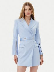 Imperial Sukienka koktajlowa ADAZJAWC Błękitny Regular Fit. Niebieskie sukienki damskie Imperial, m, bez wzorów, z syntetyku, wizytowe, bez kołnierzyka, bez ramiączek. Za 549.99 zł.