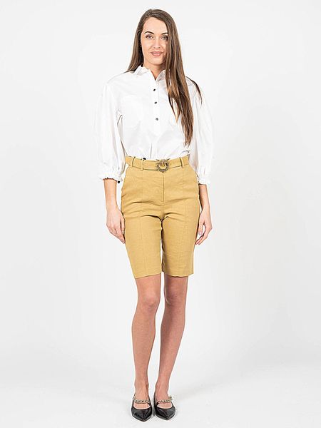 Pinko Spodenki Bellona | 1G17CW 7435 | Bellona | Kobieta | Beżowy. Brązowe szorty damskie Pinko, bez wzorów, z elastanu. W wyprzedaży za 269.00 zł.
