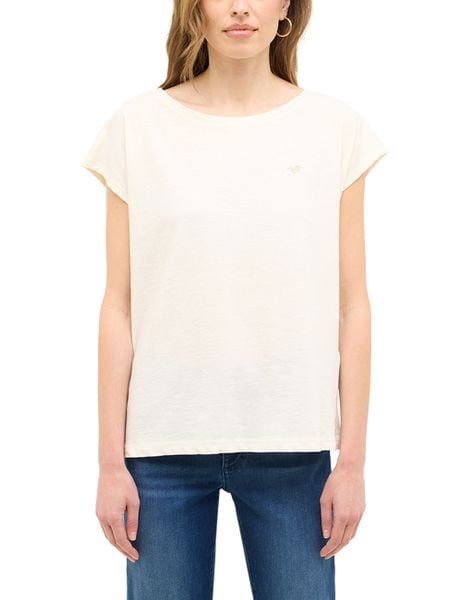 Damski T-Shirt Mustang Style Lesley Whisper White 1016512 2013. Białe t-shirty damskie Mustang, l, bez wzorów, bez kołnierzyka, bez ramiączek. Za 99.99 zł.