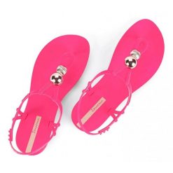 Sandały Klasy Ipanema Sphers Damskie. Czerwone sandały damskie Ipanema, bez wzorów, z materiału, bez obcasa, bez zapięcia. Za 188.99 zł.