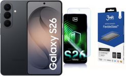 Smartfon Samsung Galaxy S26 5G 12/512GB Czarny (SM-S942BZKHEUE) + FlexibleGlass. Czarne smartfony SAMSUNG. Za 3,632.00 zł.