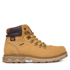 Trekkingi CAT Footwear. Brązowe botki męskie CAT Footwear, bez wzorów, bez obcasa, bez zapięcia. Za 699.99 zł.