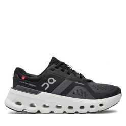 Buty do biegania On. Czarne obuwie sportowe damskie On, bez wzorów, bez zapięcia, do biegania. Za 749.99 zł.
