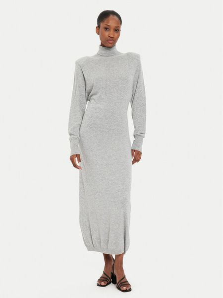 Kontatto Sukienka dzianinowa 3M0175 Szary Regular Fit. Szare sukienki damskie Kontatto, m, bez wzorów, z dzianiny, bez kołnierzyka, bez ramiączek. Za 289.99 zł.