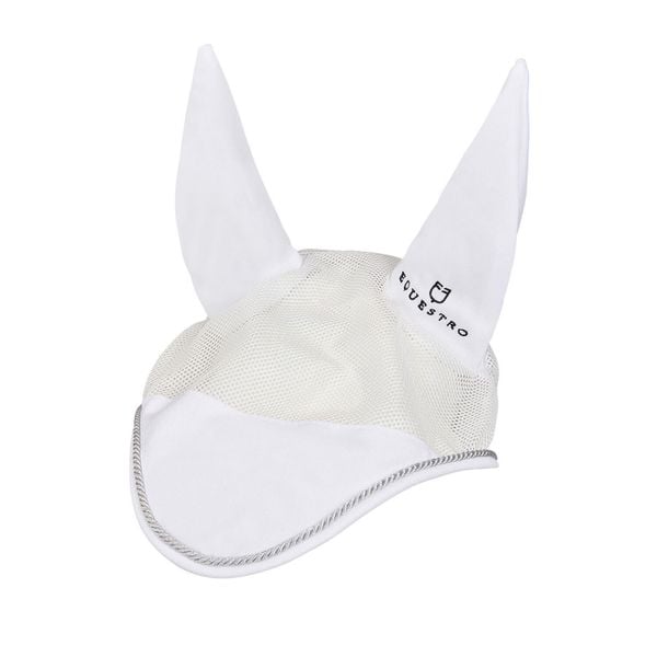 Czapka z muchą dla koni Equestro Diamond. Czarne czapki damskie EQUESTRO, bez wzorów, z bawełny, eleganckie. Za 108.48 zł.