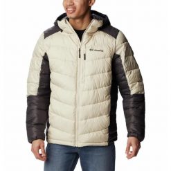 Kurtka Turystyczna Puchowa Męska Columbia Labyrinth Loop Hooded Jacket. Brązowe kurtki męskie Columbia, m, bez wzorów, z puchu, sportowe, bez kaptura. W wyprzedaży za 744.75 zł.