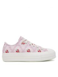 Converse Trampki Chuck Taylor All Star Lift Platform Rose Cross Stitch A13660C Różowy. Czerwone trampki i tenisówki damskie Converse, bez wzorów, z materiału, bez zapięcia. Za 269.99 zł.