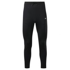 Spodnie Reebok Workout Ready Trackster Knit. Czarne spodnie materiałowe męskie Reebok, m, bez wzorów, na fitness i siłownię. Za 125.40 zł.