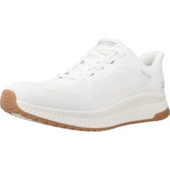 Buty SKECHERS BOBS SQUAD 4 STAPLE LOOK Biały. Białe obuwie sportowe damskie Skechers, bez wzorów, bez zapięcia, trekkingowe, Skechers Sport. Za 317.99 zł.