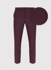 PAKO LORENTE – Bordowe spodnie garniturowe P22SF-6G-016-D-S. Czerwone eleganckie spodnie męskie Pako Lorente, s, bez wzorów, z elastanu, eleganckie. Za 199.99 zł.