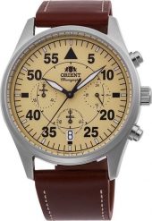 Zegarek Orient Zegarek męski Orient RA-KV0503Y10B brązowy. Brązowe zegarki męskie Orient, bez wzorów. Za 873.00 zł.