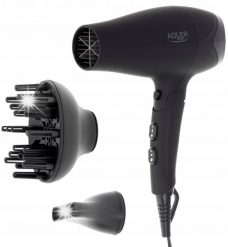 Suszarka Adler Suszarka do włosów z dyfuzorem 2500W gumowana obudowa składana rączka. Suszarki do włosów Adler. Za 151.80 zł.