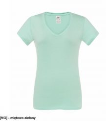 JHK - Bluzka damska typu V-Neck miętowo-zielony XL. Zielone bluzki damskie JHK, xl, bez wzorów, bez kołnierzyka, bez ramiączek. Za 15.81 zł.