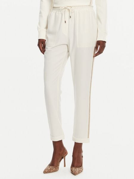 Liu Jo Sport Spodnie materiałowe TA5140 TS423 Biały Regular Fit. Białe spodnie materiałowe damskie Liu Jo Sport, bez wzorów, z materiału, sportowe. Za 339.99 zł.