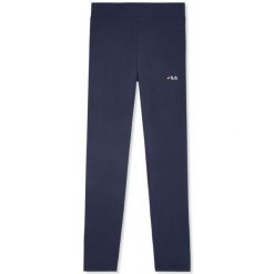 Damskie legginsy Fila Pralino. Niebieskie legginsy damskie Fila, bez wzorów, z materiału. Za 243.00 zł.