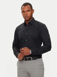 Boss Koszula H-Hank-Kent-C1-214 50469345 Czarny Slim Fit. Czarne koszule męskie Boss, m, bez wzorów, z bawełny, biznesowe, bez kołnierzyka, bez ramiączek. Za 249.99 zł.