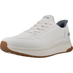 Buty SKECHERS SLIP-INS BOBS SQUAD 4 - DIRECT STEP Biały. Białe buty zimowe męskie Skechers, bez wzorów, z syntetyku, bez obcasa, bez zapięcia. Za 317.99 zł.