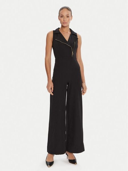 Rinascimento Kombinezon CFC0125599003 Czarny Regular Fit. Czarne sukienki damskie Rinascimento, xs, bez wzorów, z syntetyku, bez kołnierzyka, bez ramiączek. Za 339.99 zł.