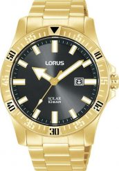 Zegarek męski Lorus RX382AX9 złoty. Żółte zegarki męskie Lorus, bez wzorów, złote. Za 754.94 zł.