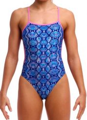 Strój kąpielowy Funkita Blue Viper - Twisted. Niebieskie stroje kąpielowe damskie Funkita, m, bez wzorów, z elastanu. Za 219.00 zł.