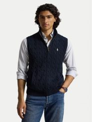 Polo Ralph Lauren Sweter 710B23522003 Granatowy Regular Fit. Niebieskie swetry męskie Polo Ralph Lauren, l, bez wzorów, z bawełny, bez kołnierzyka, bez ramiączek. Za 1,199.00 zł.