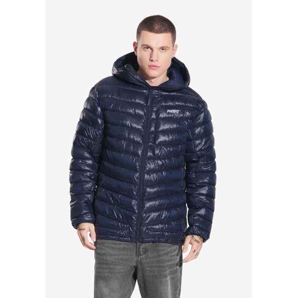 Kurtka turystyczna męska Prosto Synthetic. Niebieskie kurtki męskie Prosto., m, bez wzorów, bez kaptura. W wyprzedaży za 305.99 zł.