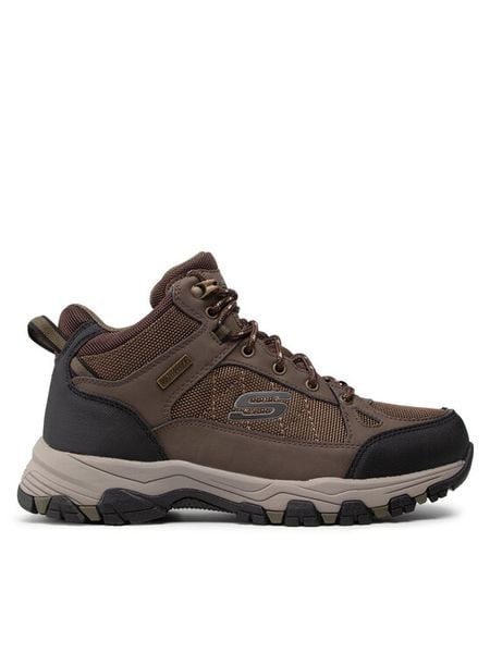 Skechers Trapery Melano 204477/CHOC Brązowy. Brązowe buty zimowe męskie Skechers, bez wzorów, z materiału, bez obcasa, bez zapięcia. Za 364.65 zł.