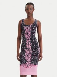 Versace Jeans Couture Sukienka codzienna 80HAO9P6 JS546 Różowy Slim Fit. Czerwone sukienki damskie Versace Jeans Couture, na co dzień, bez wzorów, z jeansu, bez kołnierzyka, bez ramiączek, proste. Za 1,309.00 zł.