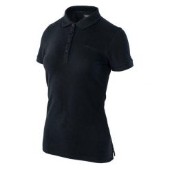 Koszulka polo damska Hi-Tec Lady Romso - czarna, Rozmiar L. Czarne bluzki damskie Hi-tec, l, bez wzorów, z bawełny, sportowe, bez kołnierzyka, bez ramiączek. Za 54.99 zł.