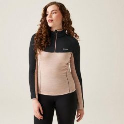 Bluza trekkingowa damska REGATTA Hepley. Czarne bluzy damskie Regatta, bez wzorów, sportowe, bez ramiączek, bez kaptura. Za 109.99 zł.