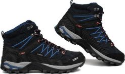Buty trekkingowe turystyczne wodoodporne męskie CMP Rigel Mid granatowo-czarne 3Q1294727NM 42. Czarne trekkingi męskie CMP, bez zapięcia. Za 630.40 zł.