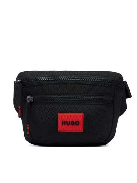 HUGO Nerka 50568248 Czarny. Czarne saszetki i nerki męskie Hugo, bez wzorów, z materiału. Za 359.99 zł.