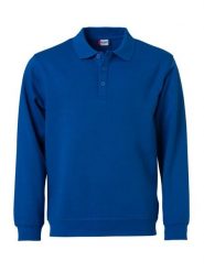 Clique Basic Polo Sweter z tkaniny stabilizowanej – royal blue. Niebieskie swetry nierozpinane damskie CLIQUE, xl, bez wzorów, z bawełny, bez kołnierzyka, bez ramiączek. Za 159.63 zł.